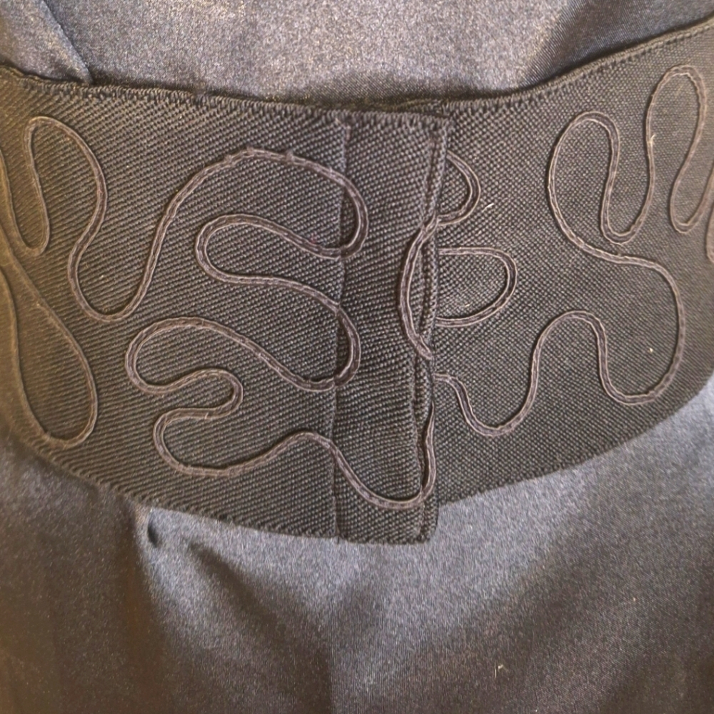 28" Twill Belt Snap Button, Reversible, Black Small/Med